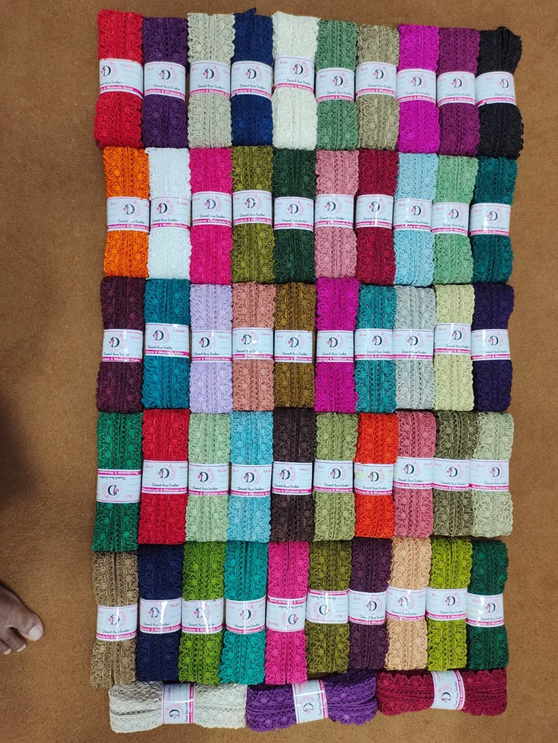 Guipure lace rolls in a full colour range