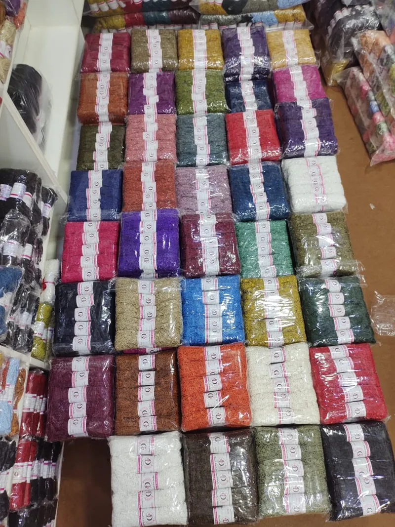 Guipure lace stock bundled by colour