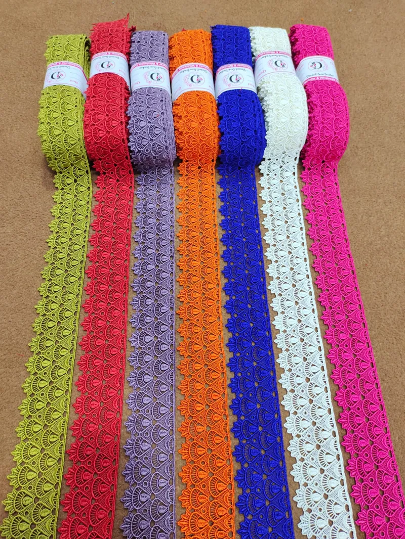 Medium Size Lace guipure lace design DL-M11, width about 2 – 5 cm (1 – 2 inches)