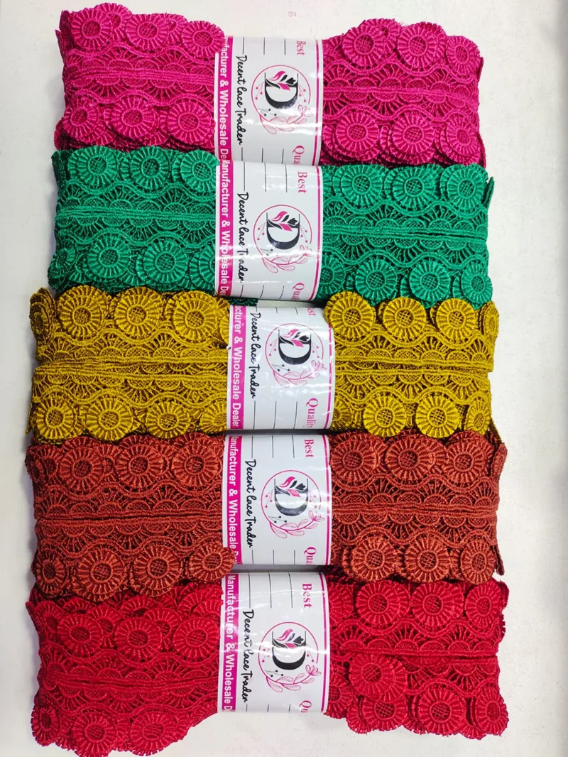Medium Size Lace guipure lace design DL-M25, width about 2 – 5 cm (1 – 2 inches)