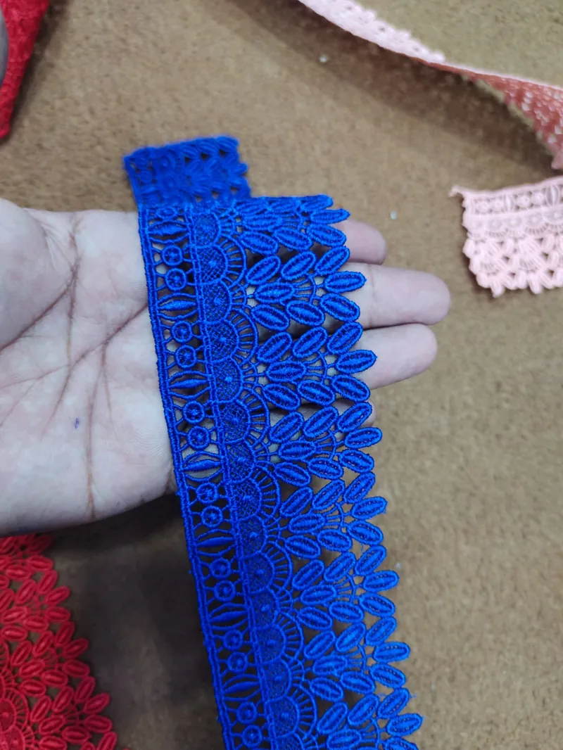 Scarf Lace guipure lace design DL-S03, width 3 – 5 inches (about 8 – 12 cm)