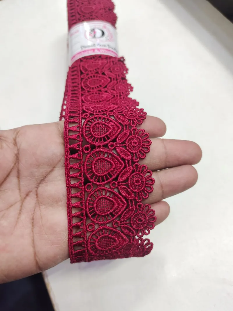 Scarf Lace guipure lace design DL-S04, width 3 – 5 inches (about 8 – 12 cm)