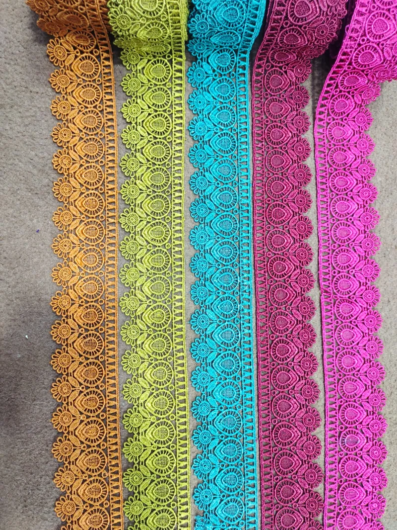 Scarf Lace guipure lace design DL-S06, width 3 – 5 inches (about 8 – 12 cm)