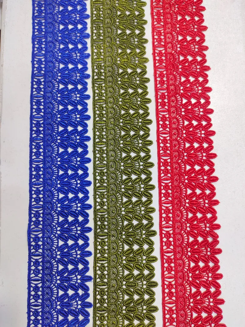Scarf Lace guipure lace design DL-S07, width 3 – 5 inches (about 8 – 12 cm)