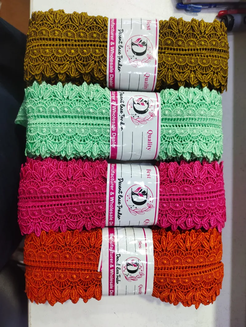 Scarf Lace guipure lace design DL-S11, width 3 – 5 inches (about 8 – 12 cm)
