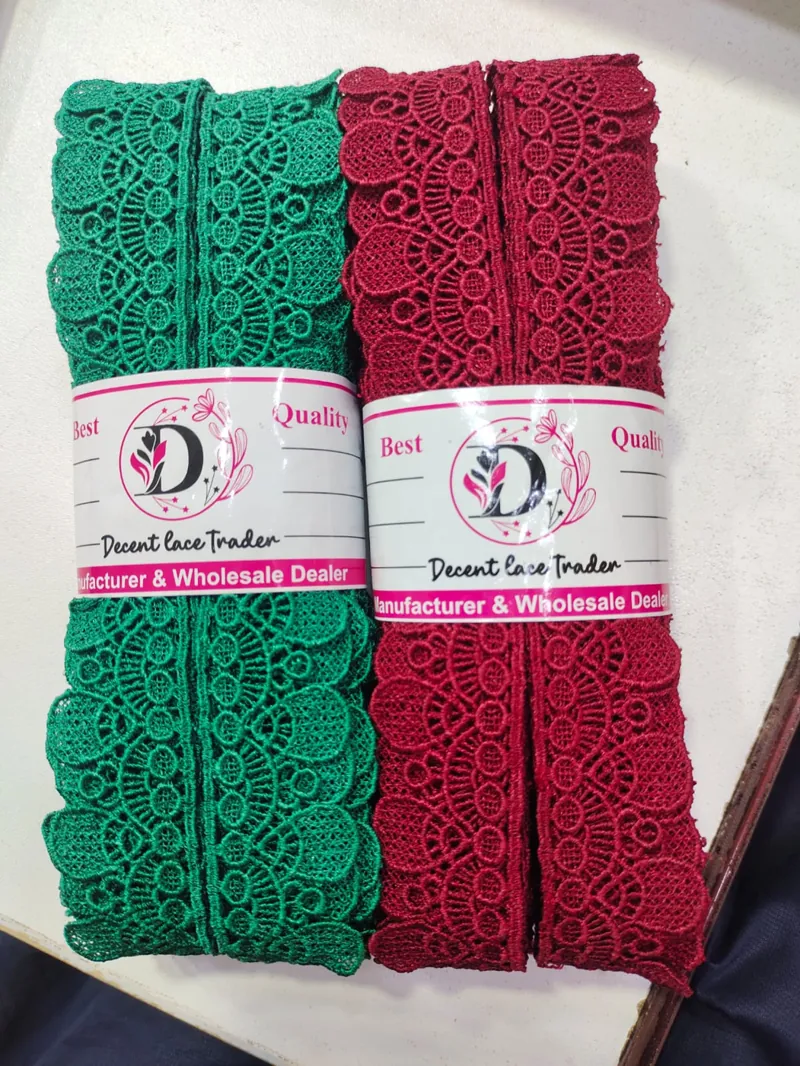 Scarf Lace guipure lace design DL-S14, width 3 – 5 inches (about 8 – 12 cm)