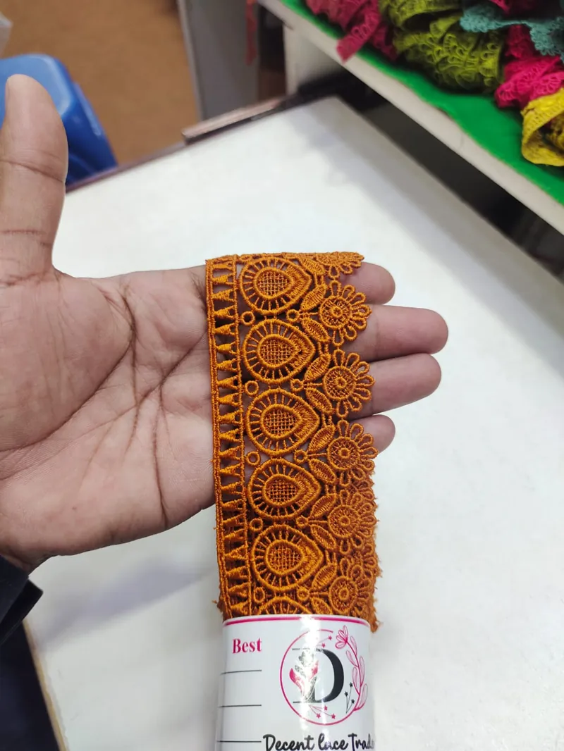 Scarf Lace guipure lace design DL-S15, width 3 – 5 inches (about 8 – 12 cm)