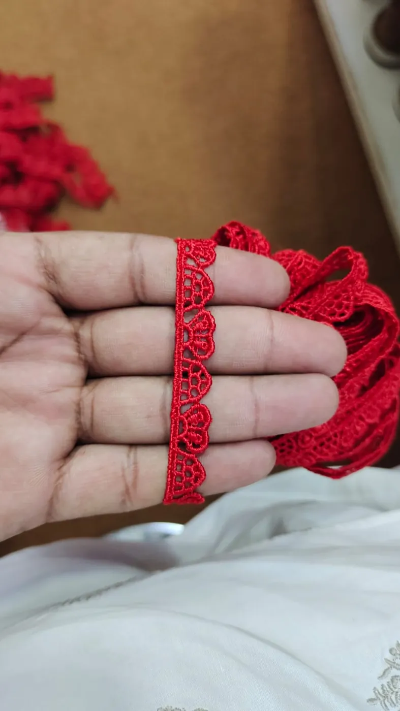 Zero Size Lace guipure lace design DL-Z09, width about 1 cm (under ½ inch)