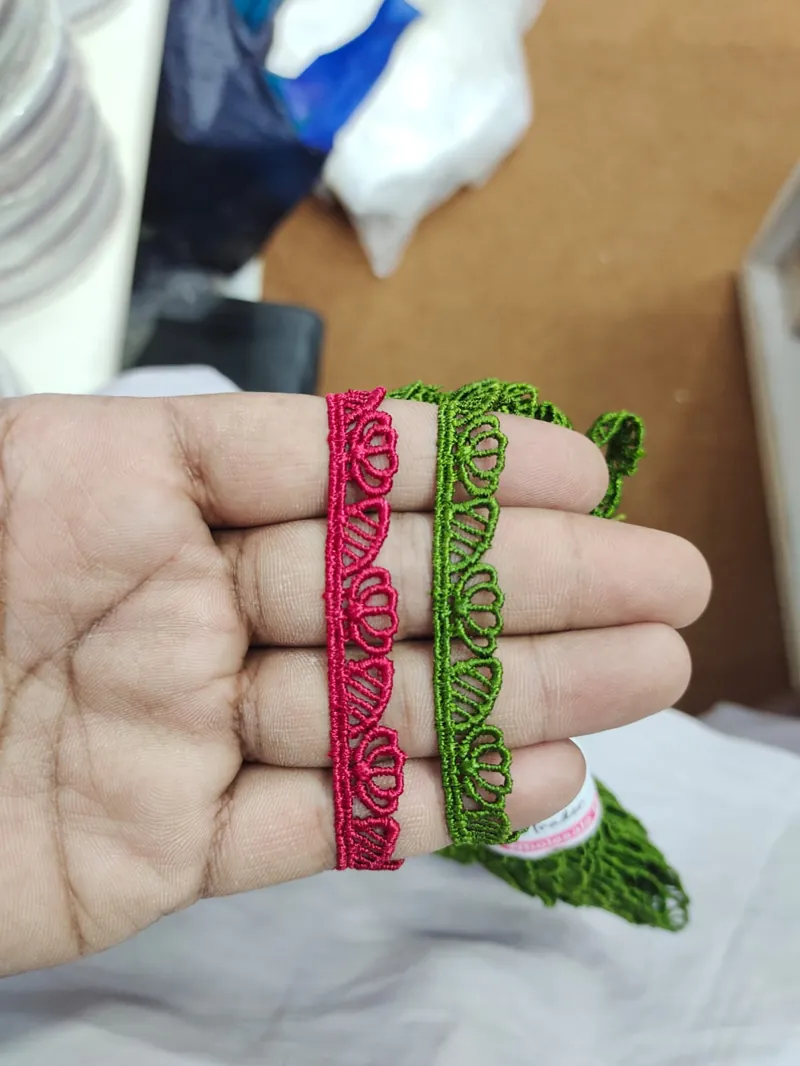 Zero Size Lace guipure lace design DL-Z11, width about 1 cm (under ½ inch)