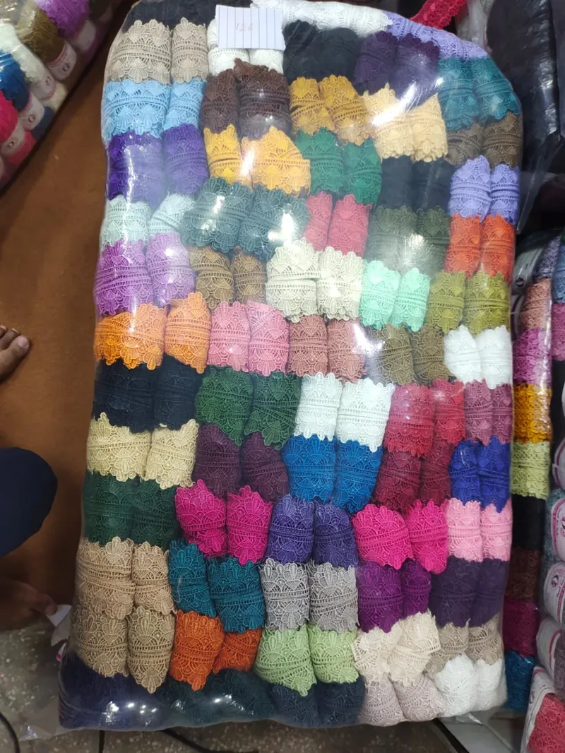 Guipure lace stock and packing at the Decent Lace Trader shop