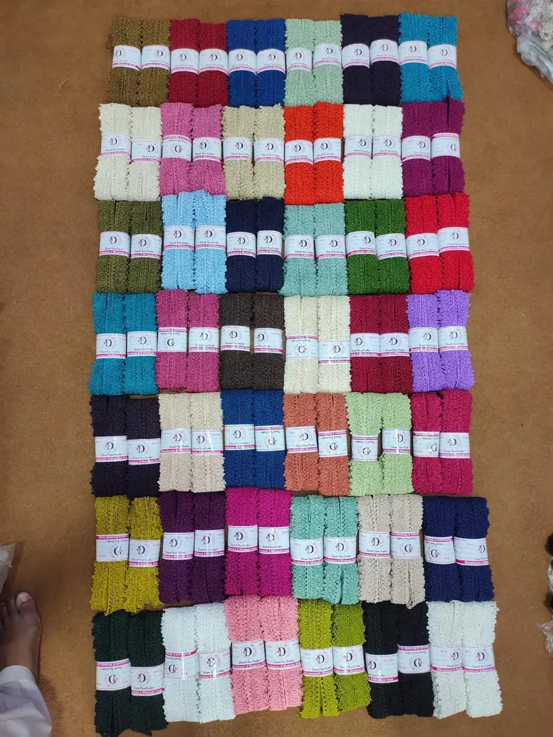 Guipure lace stock and packing at the Decent Lace Trader shop
