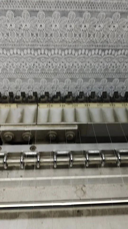 Guipure lace production on shuttle machines in Faisalabad