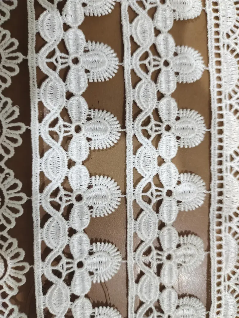 Scarf Lace guipure lace design SCARF-043, width 3 – 5 inches (about 8 – 12 cm)