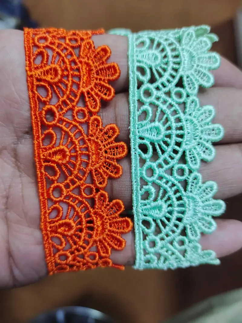 Scarf Lace guipure lace design SCARF-046, width 3 – 5 inches (about 8 – 12 cm)