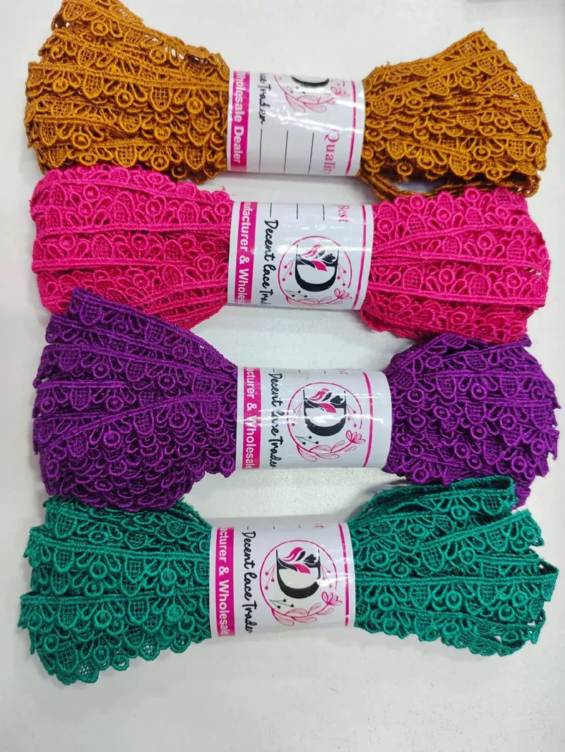 Scarf Lace guipure lace design SCARF-091, width 3 – 5 inches (about 8 – 12 cm)