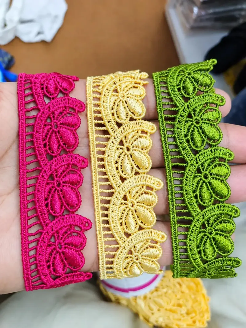Scarf Lace guipure lace design SCARF-134, width 3 – 5 inches (about 8 – 12 cm)
