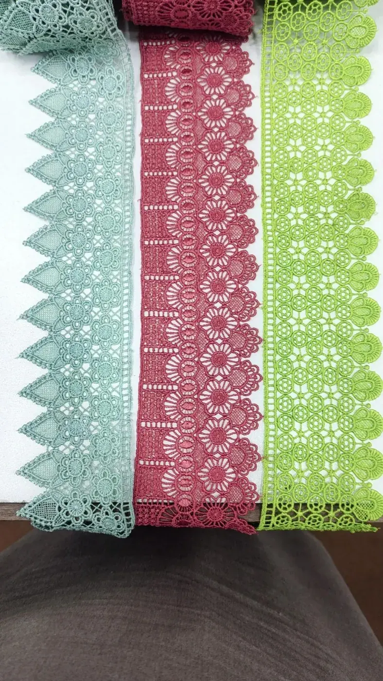 Scarf Lace guipure lace design SCARF-141, width 3 – 5 inches (about 8 – 12 cm)