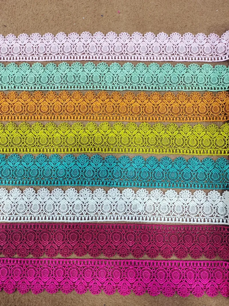 Scarf Lace guipure lace design SCARF-147, width 3 – 5 inches (about 8 – 12 cm)
