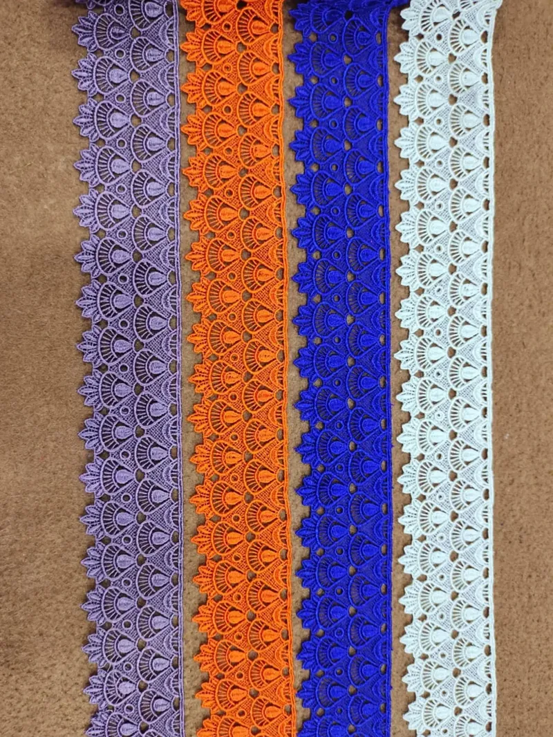 Scarf Lace guipure lace design SCARF-149, width 3 – 5 inches (about 8 – 12 cm)