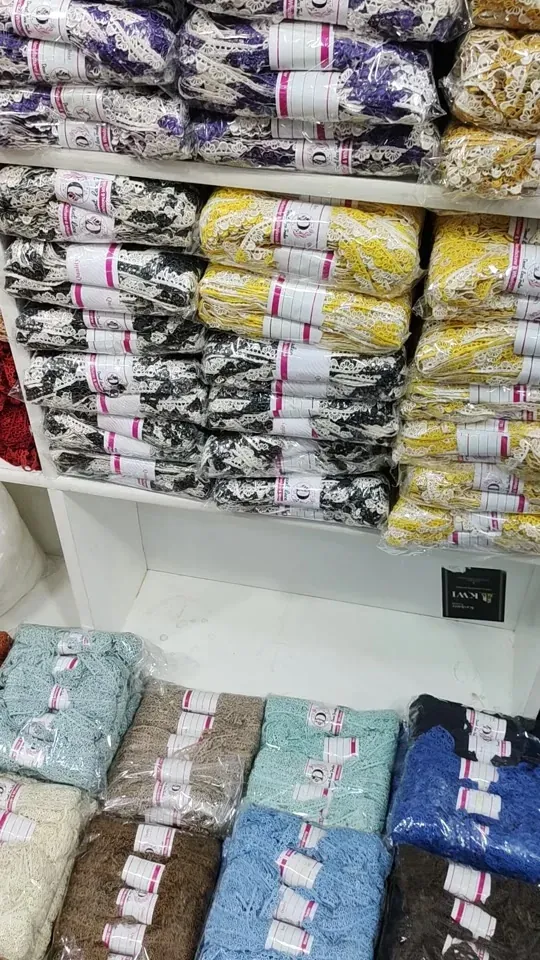 Guipure lace stock and packing at the Decent Lace Trader shop