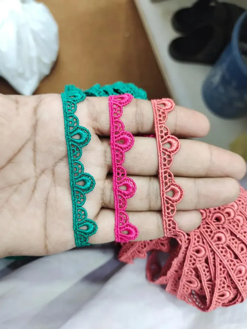 Zero Size Lace guipure lace design ZERO-127, width about 1 cm (under ½ inch)