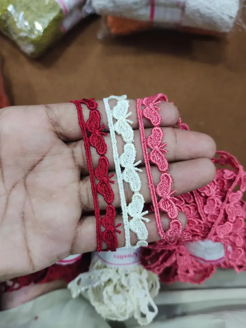 Zero Size Lace guipure lace design ZERO-151, width about 1 cm (under ½ inch)
